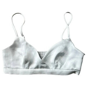 House of Harlow 1960 White Bra Top Crop Top Satin Straps Beach Vacation Size XS